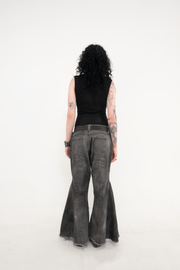 IMMORAL SILVER FLARED PANTS