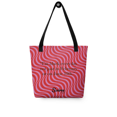 Black Everyday Print Tote Bag